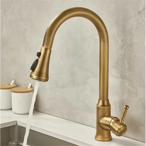Brass Pull Out Kitchen Mixer #20259