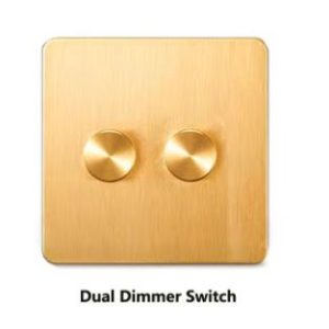 Ornate - Gold Double Dimmer Switch