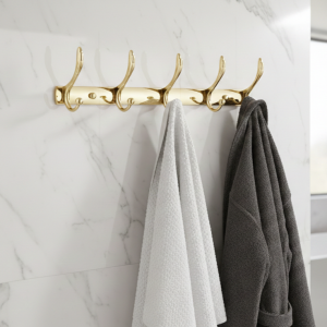 Shiny Gold Multi Robe Hooks
